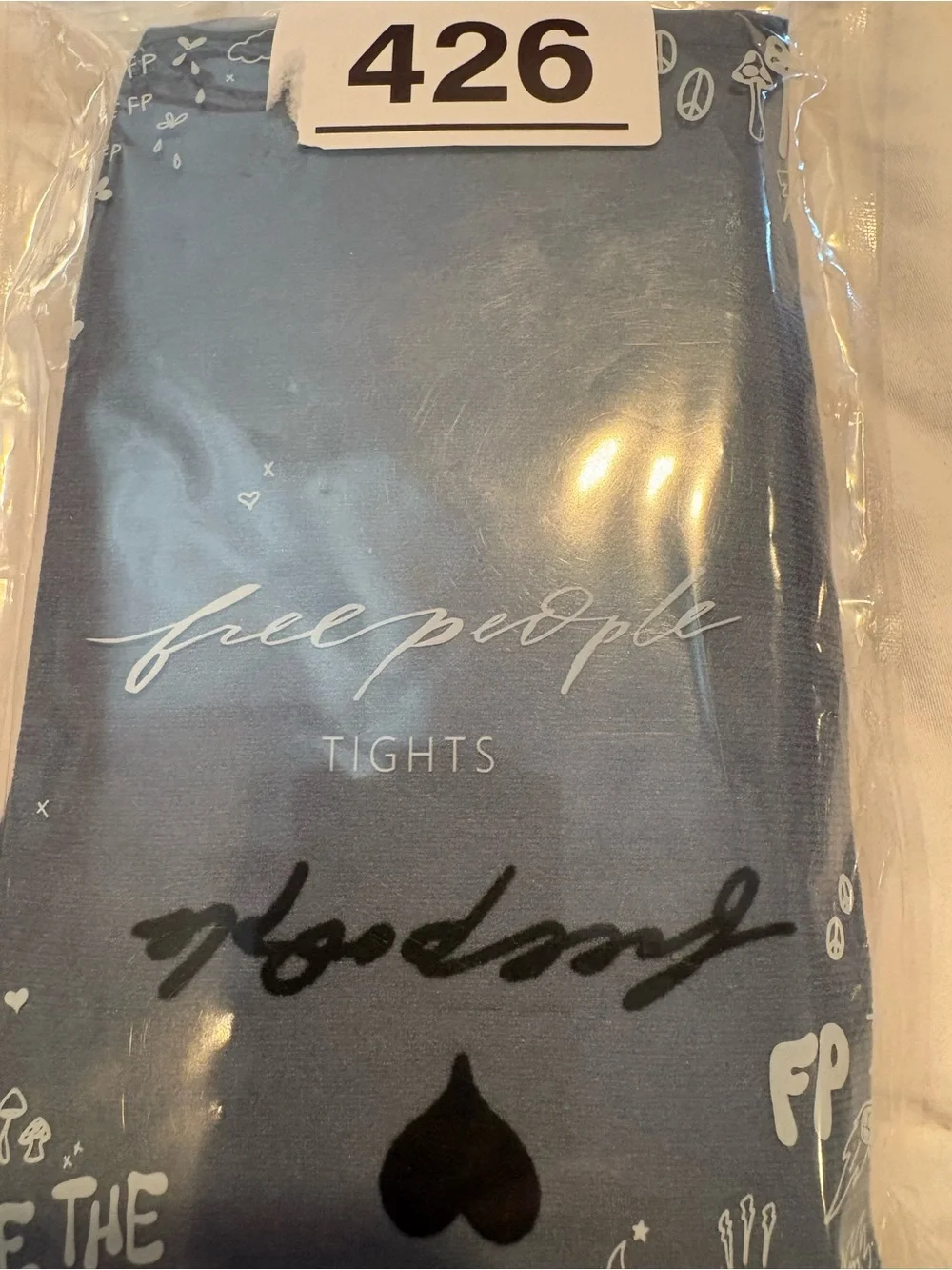 Free People Aqura Color Tights With Emblem- Women